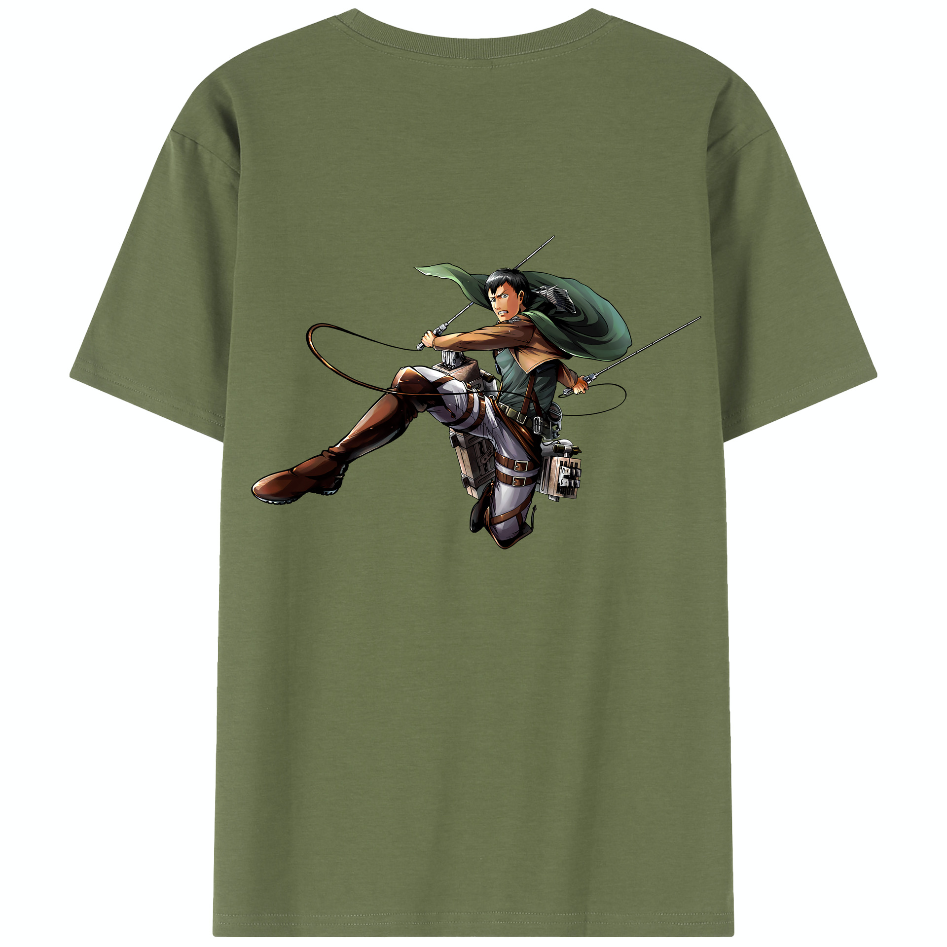 （画像用） 進撃の巨人 ベルトルト・フーバー Attack on Titan Bertholdt Hoover 綿100％半袖Tシャツ（背面プリント）